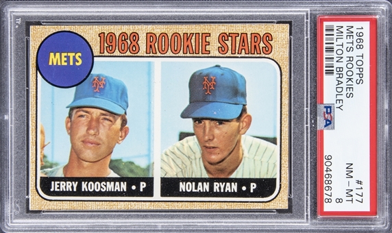 1968 Topps Milton Bradley #177 Nolan Ryan Rookie Card – PSA NM-MT 8